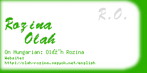 rozina olah business card